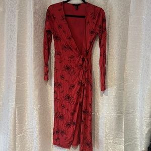 Floral wraparound dress